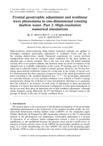 Frontal geostrophic adjustment and nonlinear wave phenomena in