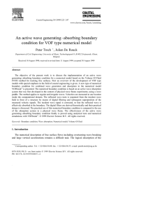 An active wave generating–absorbing boundary condition for VOF