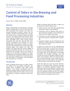 Control of Odors in the Brewing and Food Processing Industries