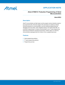 Atmel AT06015: Production Programming of Atmel Microcontrollers