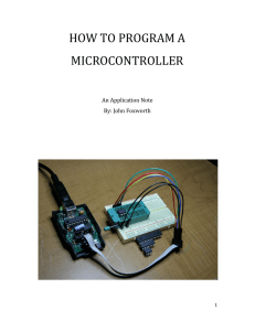 HOW TO PROGRAM A MICROCONTROLLER