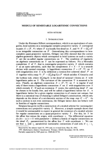 MODULI OF SEMISTABLE LOGARITHMIC CONNECTIONS Under