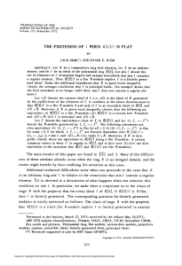 THE FINITENESS OF / WHEN R[x]/I IS FLAT