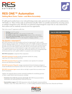 Brochure: RES ONE Automation