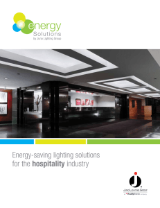 Energy-saving lighting solutions for the hospitality industry
