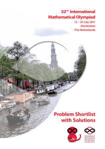 Problem Shortlist with Solutions - International Mathematical Olympiad