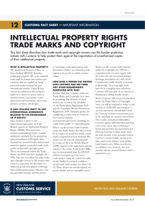 Intellectual Property Rights, trade marks and copyright