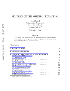 Remarks on the Whitham equations