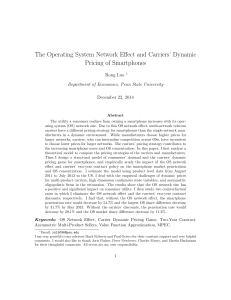 The Operating System Network Effect and Carriers` Dynamic Pricing