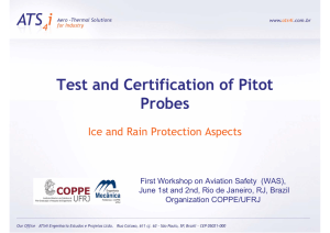 Test and Certification of Pitot Probes