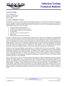 Adhesion Testing Coatings