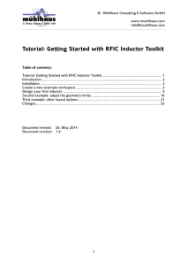 Tutorial: Getting Started with RFIC Inductor Toolkit