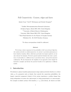 Full Connectivity: Corners, edges and faces