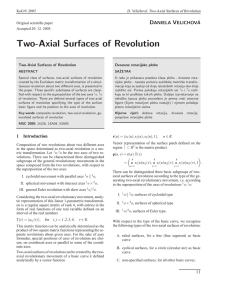 Two-Axial Surfaces of Revolution