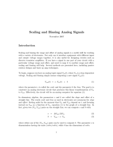 Scaling and Biasing Analog Signals