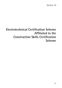 Electrotechnical Certification Scheme Affiliated to the Construction