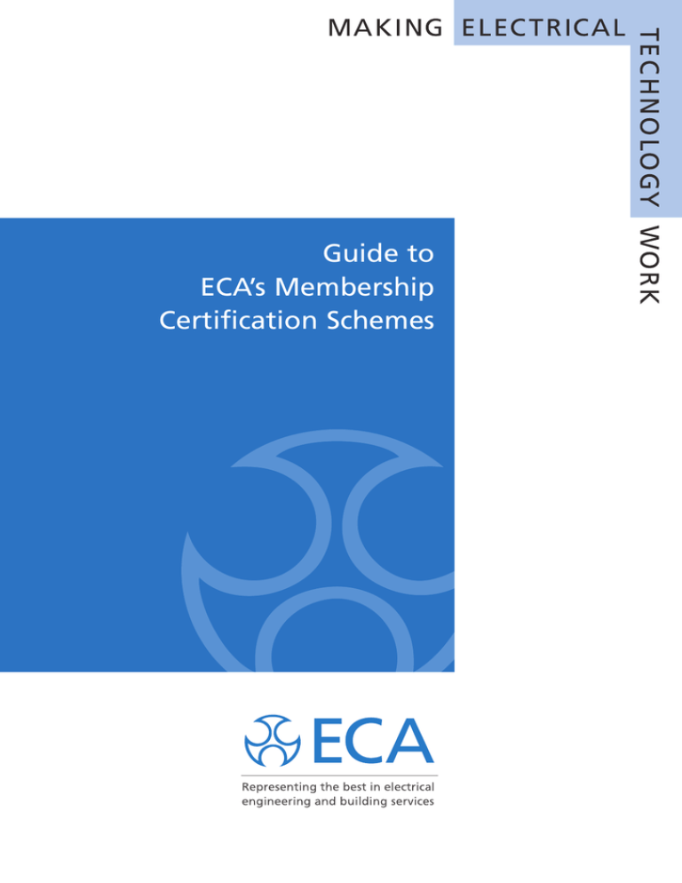 Guide to ECA`s Membership Certification Schemes