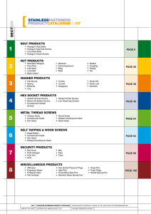 STAINLESSFASTENERS PRODUCTCATALOGUE 07