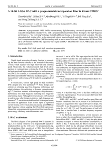 A 14-bit 1-GS/s DAC with a programmable interpolation filter in 65