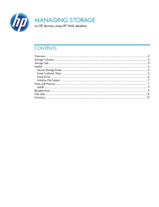 Managing Storage on HP Devices Using HP Web Jetadmin