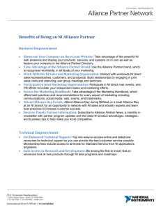 Benefits of Being an NI Alliance Partner
