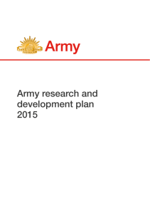 Army research and development plan 2015