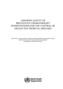 Assuring safety of preventive chemotherapy interventions for the