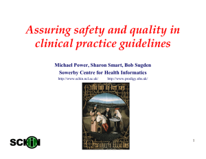 Assuring Safety and Quality in Clinical Practice Guidelines Authored