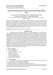 Design and Fabrication of motorized automated Object