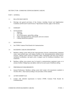 section 271300 - communications backbone cabling