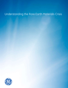 Understanding the Rare Earth Materials Crisis
