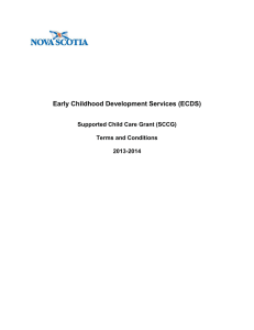Supported Child Care Grant (SCCG)