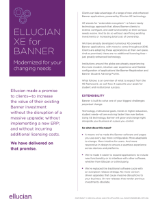 White Paper: Ellucian XE for Banner