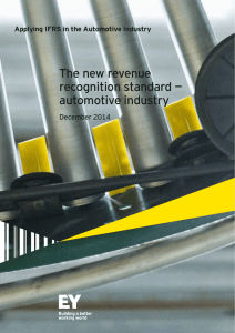 The new revenue recognition standard — automotive industry