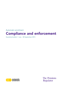 compliance and enforcement July - September 2015