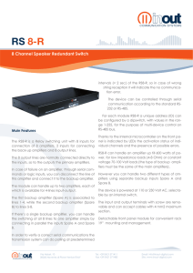 RS 8-R - InOut Communication Systems