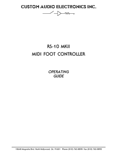 RS-10 MKII MIDI FOOT CONTROLLER custom audio electronics inc.