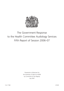 The Government Response to the Health Committee