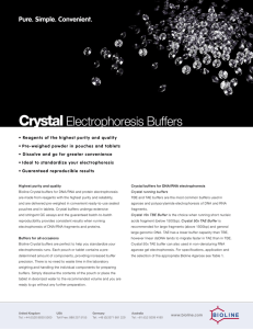 Crystal Electrophoresis Buffers