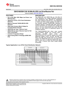 DS91D180/DS91C180 100 MHz M-LVDS Line Driver/Receiver Pair