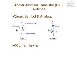 Bipolar Junction Transistor (BJT) Switches