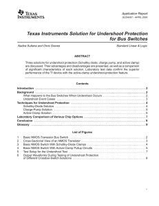 Texas Instruments Solution for Undershoot Protection for Bus Switches