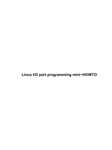 Linux I/O port programming mini-HOWTO