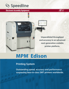 MPM® Edison - Speedline Technologies