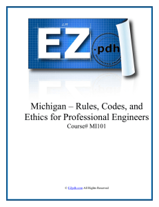 MI101-Michigan-Rules, Codes, and Ethics for Professional Engineers