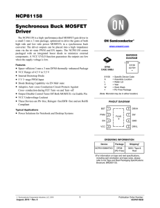 NCP81158 - Synchronous Buck MOSFET Driver