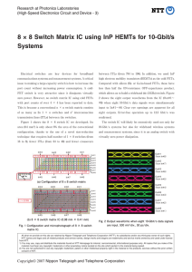 8 × 8 Switch Matrix IC using InP HEMTs for 10-Gbit/s Systems