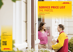 SERVICE PRICE LIST DHL PARCEL