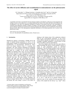 The effect of carrier diffusion and recombination in