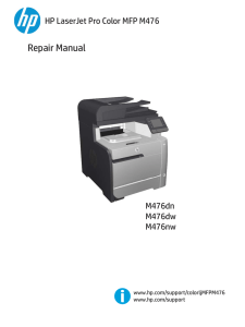 HP LaserJet Pro Color MFP M476 Repair Manual - ENWW